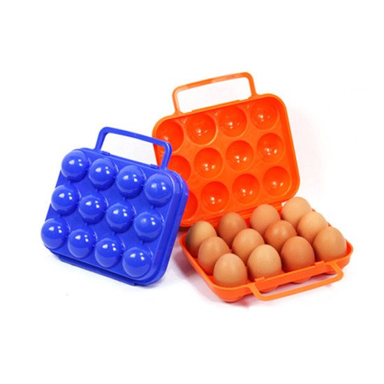 Portable 12/6 Eggs Plastic Container Holder Folding Egg Storage Box Handle Case Specially designed for carrying the eggs easily Portable 12/6 Eggs Plastic Container Holder Folding Egg Storage Box Handle Case Specially designed for carrying the eggs easily