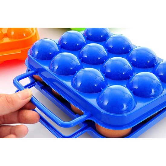 Portable 12/6 Eggs Plastic Container Holder Folding Egg Storage Box Handle Case Specially designed for carrying the eggs easily Portable 12/6 Eggs Plastic Container Holder Folding Egg Storage Box Handle Case Specially designed for carrying the eggs easily