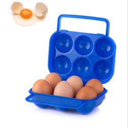 Portable 12/6 Eggs Plastic Container Holder Folding Egg Storage Box Handle Case Specially designed for carrying the eggs easily