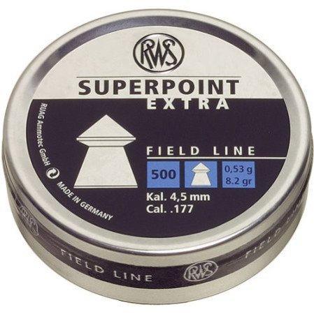 RWS Superpoint Extra .177 Pellets, 500 Count Airgun Pellets RWS Superpoint Extra .177 Pellets, 500 Count Airgun Pellets