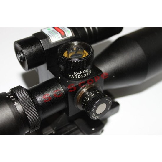 Vector Optics Sideswipe 2.5-10x40 E Compact Green Laser Rifle Scope