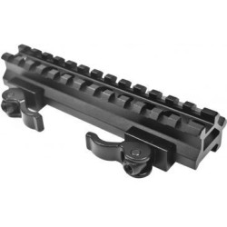 Vector Optics 13 Slots Double Rail Rise & 45 Degree Mount Base QD Picatinny Weaver Rail