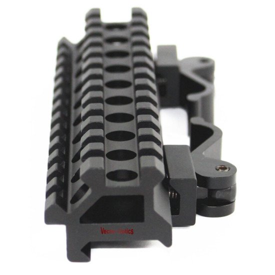 Vector Optics 13 Slots Double Rail Rise & 45 Degree Mount Base QD Picatinny Weaver Rail Vector Optics 13 Slots Double Rail Rise & 45 Degree Mount Base QD Picatinny Weaver Rail