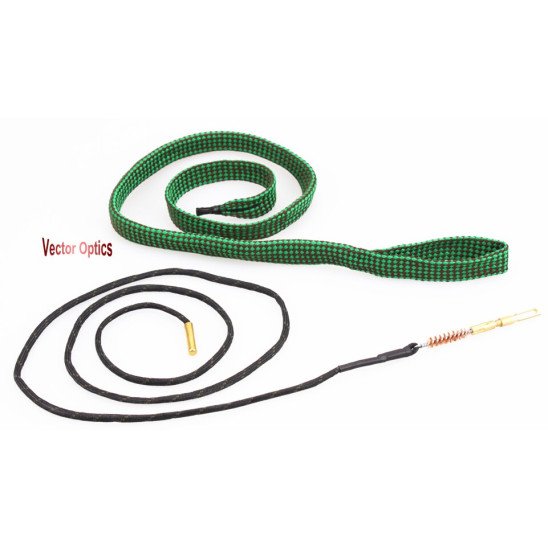 Vector Optics .223 5.56 mm .22 Caliber Rifle Bore Snake Rope with Bronze Brush Vector Optics .223 5.56 mm .22 Caliber Rifle Bore Snake Rope with Bronze Brush