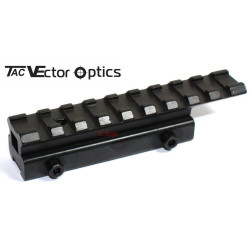 Vector Optics 3/8'' 11mm Dovetail to 7/8'' 21mm Weaver Picatinny Rail Extended Offset Adapter Mount