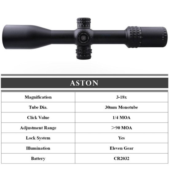 Vector Optics Riflescope Aston 3-18x44 SF HD Glass Vector Optics Riflescope Aston 3-18x44 SF HD Glass