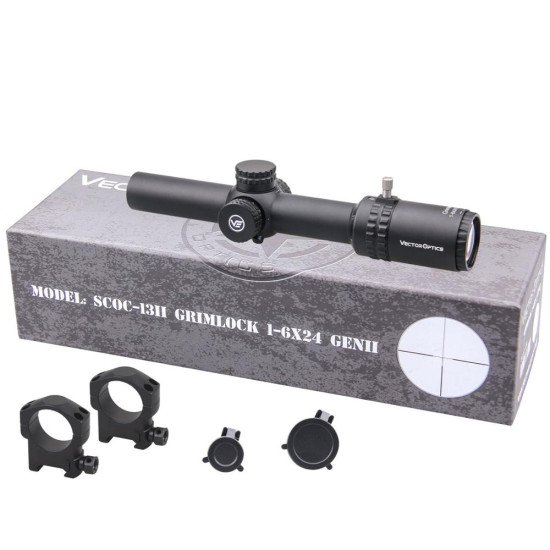 Vector Optics Grimlock 1-6X24 Gen2 BDC (MOA) Ballistic Reticle Rifle Scope