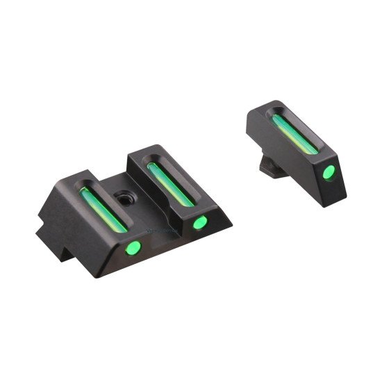 Vector Optics Handgun Pistol Front Rear Fiber Optic Combat Sight Combo Green fit Glock Models G17 G19 Vector Optics Handgun Pistol Front Rear Fiber Optic Combat Sight Combo Green fit Glock Models G17 G19