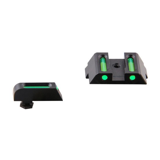 Vector Optics Handgun Pistol Front Rear Fiber Optic Combat Sight Combo Green fit Glock Models G17 G19 Vector Optics Handgun Pistol Front Rear Fiber Optic Combat Sight Combo Green fit Glock Models G17 G19