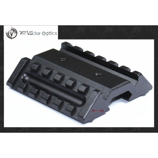Vector Optics Tactical Offset Interface Dual 45 Degree Picatinny Rail Mount Base Vector Optics Tactical Offset Interface Dual 45 Degree Picatinny Rail Mount Base