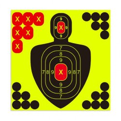 10 Pcs Shooting Target Papers Adhesive Shots Target Papers Stickers Fluorescent