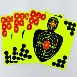 10 Pcs Shooting Target Papers Adhesive Shots Target Papers Stickers Fluorescent