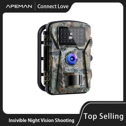 Apeman H45 16MP, 1080P Infrared Garden Monitoring Hunting Trail Camera, HD Wildlife Hunting Camera with IR Night Vision