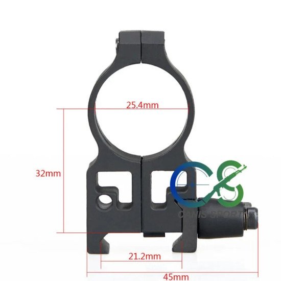 Canis Latrans 25.4mm Scope Mount for Picatinny Rail