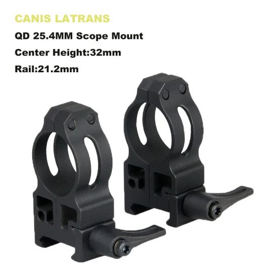 Canis Latrans 25.4mm Scope Mount for Picatinny Rail