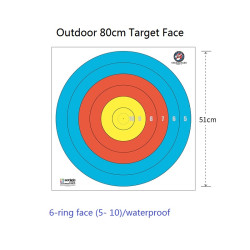 5X Sanlida Archery X10 Polyster Waterproof Target Face 51cm 6 Ring 5X Sanlida Archery X10 Polyster Waterproof Target Face 51cm 6 Ring