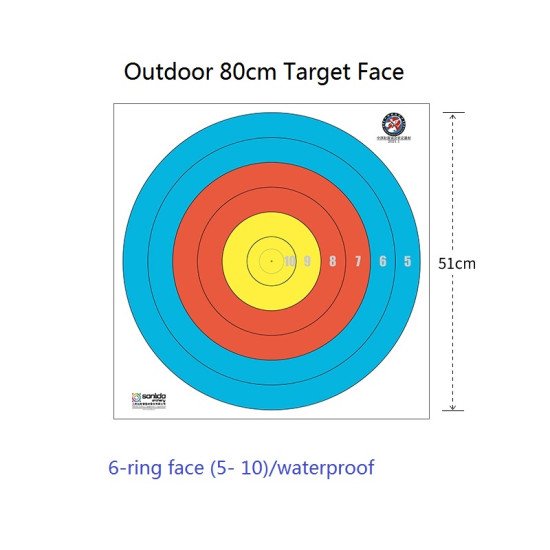 5X Sanlida Archery X10 Polyster Waterproof Target Face 51cm 6 Ring 5X Sanlida Archery X10 Polyster Waterproof Target Face 51cm 6 Ring