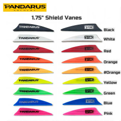PANDARUS 1.75" Arrow Vanes Air Groove Rubber Fletches Pack of 50Pcs