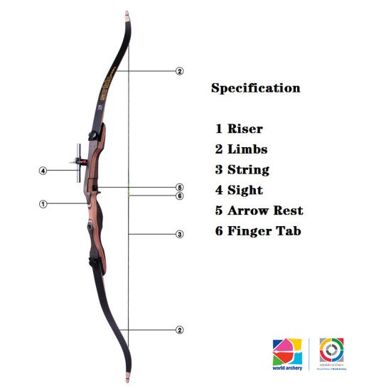 Sanlida Archery Noble Beginner Recurve Bow Kit 54''