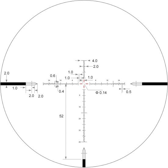 Arken Optics SH-4J 6-24X50 Rifle Scope FFP Illuminated Reticle with Zero Stop 34mm Tube