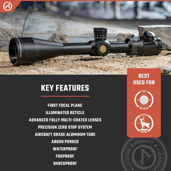 Athlon Optics Argos BTR 8-34X56 FFP IR ATMR MOA Reticle Riflescopes Athlon Optics Argos BTR 8-34X56 FFP IR ATMR MOA Reticle Riflescopes