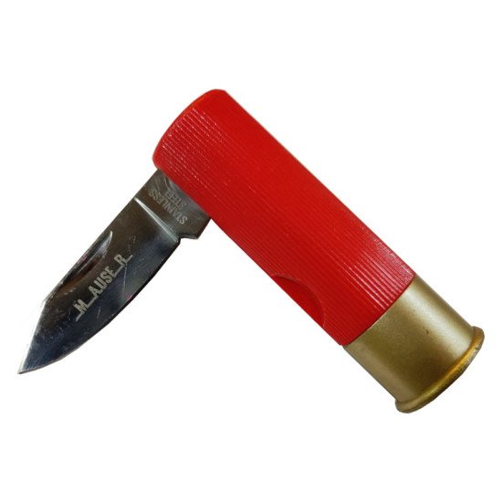 Mauser Shotgun Shell Folding Knife | 1.5" Stainless Steel Blade 16 Ga Mauser Shotgun Shell Folding Knife | 1.5" Stainless Steel Blade 16 Ga