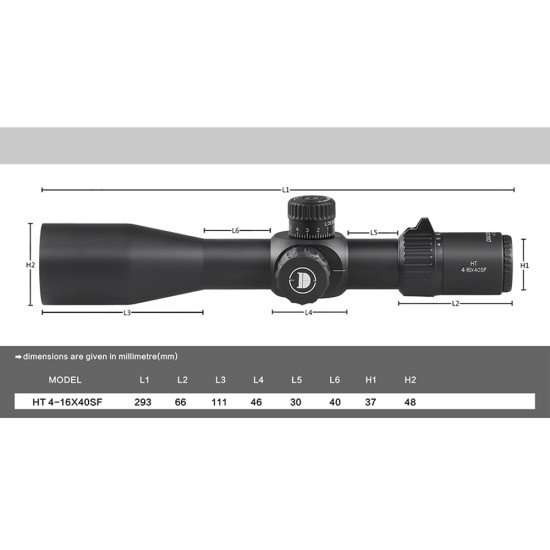 DISCOVERY OPTICS HT 4-16X40SF FFP SCOPE DISCOVERY OPTICS HT 4-16X40SF FFP SCOPE