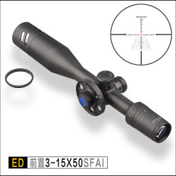 Discovery Optics Scope ED 3-15X50 SFAI Hunting Optical Tactical Differentiating Spot HD Rifle Sight Comes with Extended Sunshade