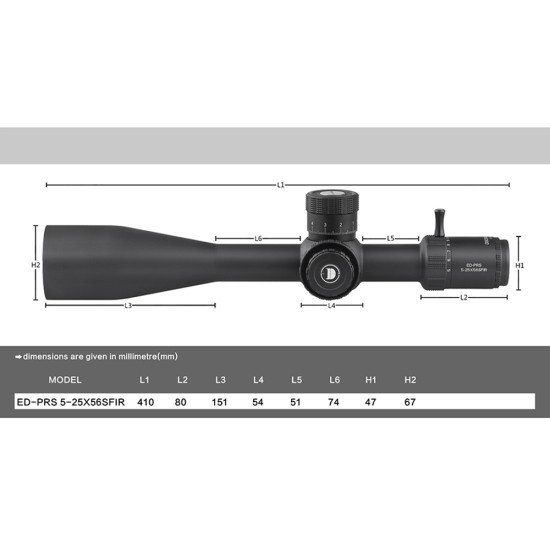 Discovery Optics ED 5-25X56 SFIR FFP Scope with Zerostop Discovery Optics ED 5-25X56 SFIR FFP Scope with Zerostop
