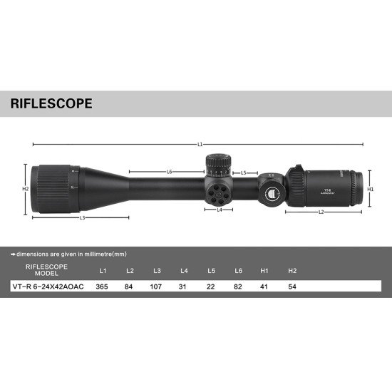 Discovery Optics Scope VT-R 6-24X42 AOAC