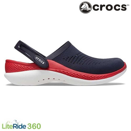 Crocs LiteRide 360 Clogs Black / Pepper Red Crocs LiteRide 360 Clogs Black / Pepper Red