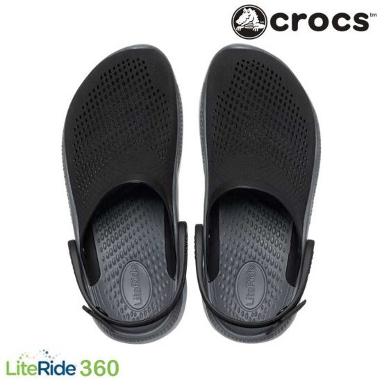 Crocs LiteRide 360 Clogs Black / Slate Grey Crocs LiteRide 360 Clogs Black / Slate Grey