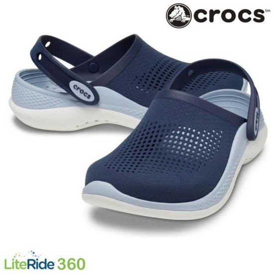 Crocs LiteRide 360 Clogs Navy Blue / Grey Blue Crocs LiteRide 360 Clogs Navy Blue / Grey Blue