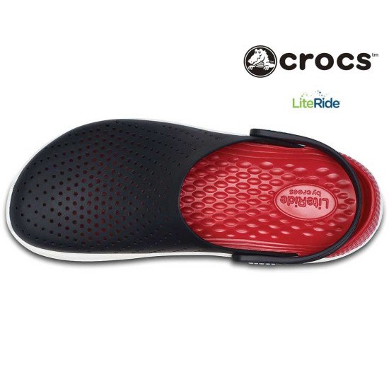 Crocs LiteRide Clogs Black and Red