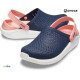 Crocs LiteRide Clogs Navy Blue and Pink Crocs LiteRide Clogs Navy Blue and Pink