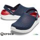 Crocs LiteRide Clogs Navy Blue and Red Crocs LiteRide Clogs Navy Blue and Red