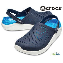 Crocs LiteRide Clogs Navy Blue and Sea Blue