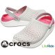 Crocs LiteRide Clogs Pearl White and Rose Red Crocs LiteRide Clogs Pearl White and Rose Red