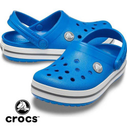 Crocs Shoes Blue White Clogs Unisex