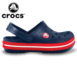 Crocs Shoes Navy Blue with Red Clogs Unisex