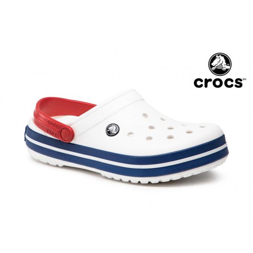 Crocs Shoes White and Blue Clogs Unisex