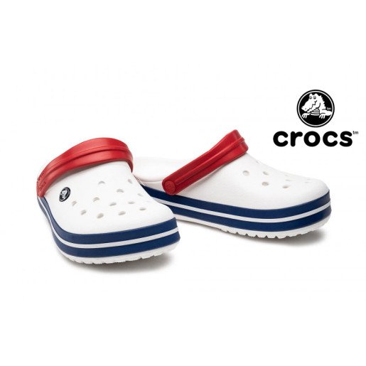 Crocs Shoes White and Blue Clogs Unisex