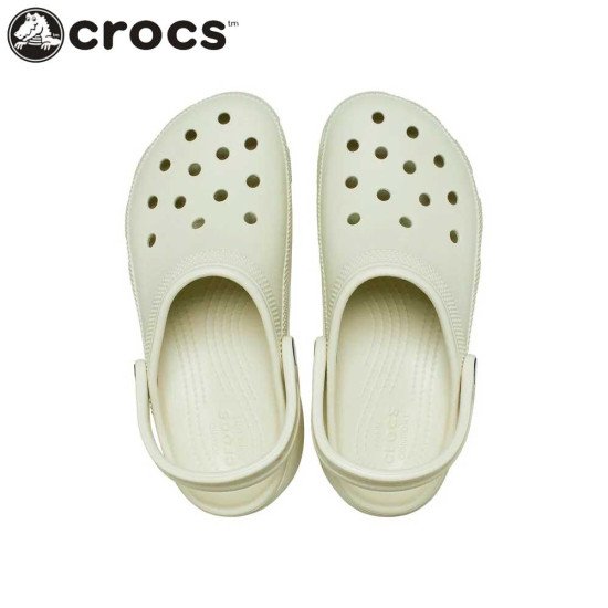 Women's Crocs Classic Platform Clog Roomy Fit Bone Women's Crocs Classic Platform Clog Roomy Fit Bone