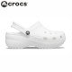 Women's Crocs Classic Platform Clog Roomy Fit White Women's Crocs Classic Platform Clog Roomy Fit White