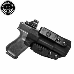 G19 -Double Clip IWB Kydex Black Holster Fits Glock 19/23/32/44/45
