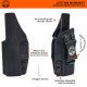 Gayalock IWB Kydex Black Holster Fits Glock 43/43X/43MOS/48/48MOS Gayalock IWB Kydex Black Holster Fits Glock 43/43X/43MOS/48/48MOS