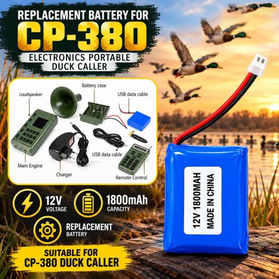Replacement Battery for Electronic Duck Call Model CP-380 Replacement Battery for Electronic Duck Call Model CP-380