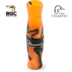 Buck Gardner Ducks Unlimited Edition Acrylic Double Reed Mallard Call Tiger Swirl