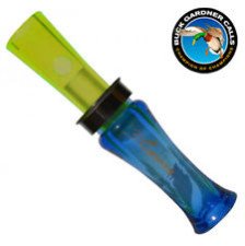 Buck Gardner Mallard Magic Double Reed Duck Call-Fluor Green and Blue