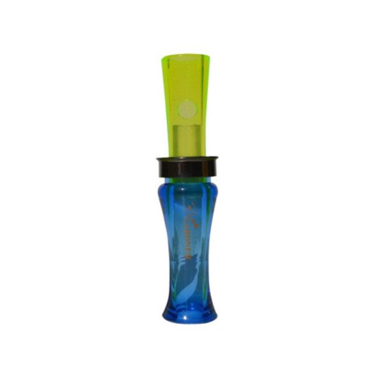 Buck Gardner Mallard Magic Double Reed Duck Call-Fluor Green and Blue
